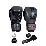 Dragondo Attack Boks Eldiveni Kick Boks Muay Thai Gri Boks Eldiveni Bandaj Ve Dişlik 3'lü Set
