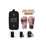 Dragondo Dragon Favela Pembe Kadın Boks Eldiveni, Kick Boks Muay Thai, 12 oz, Taşıma Çantası Hediye