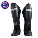 Dragondo Drgn-T51 Hakiki Deri Kaval Koruyucu Siyah Profesyonel Kick Boks Kaval Koruyucu