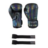 Dragondo Glossy Kick Boks Eldiveni Muay Thai Müsabaka ve Antreman Eldiveni Bandajlı 2'li Set