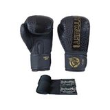 DragonDo Hakiki Deri Cool Lime Kick Boks Eldiveni Bandajlı 2li Set Muay Thai ve Boks İçin Özel - Siyah - 14 oz