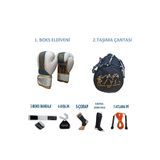 Dragondo Kıck Boks Eldiveni Çantalı antrenman Seti Boxing, Dragon Legacy Boks Eldiveni ve Ekipmanı Beyaz