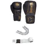 Dragondo Legacy Boks Kick Boks Muay Thai Eldiveni Beyaz Bandajlı şeffaf dişlik 3'lü set