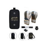 Dragondo Legacy Kick Boks Eldiveni, Muay Thai Eldiveni, 10 oz, 3'lü Set, Taşıma Çantalı, Beyaz