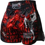 Dragondo MT3012 Muaythai Şortu Dijital Baskılı Muay Thai Şortu - Kırmızı - 3XL