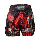 Dragondo Mt3012 Red Skull Muaythai Şortu Dijital Baskılı Muay Thai Şortu