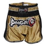 Dragondo Mt3075 Retro Neo Kick Boks Şortu Gold Muay Thai Şort Altın