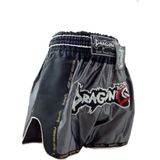 Dragondo Mt3075 Retro Neo Kick Boks Şortu Muay Thai Şort Antrasit