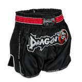 Dragondo Mt3075 Retro Neo Kick Boks Şortu Siyah Retro Muay Thai Şort