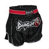 Dragondo Mt3075 Retro Neo Muaythai Şortu Siyah Retro Muay Thai Şort