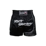 Dragondo MT3408 Trust Yourself Siyah Muay Thai Kick Boks Şortu