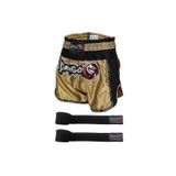 Dragondo Retro Şort Muay Thai Şort ve 3,5 Metre Boks Bandajı Set