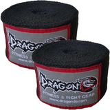 DragonDo Siyah Dragon Boks Bandajı 3.5 Metre Çift Kick Boks ve Muay Thai İçin Özel Dokuma Elastik