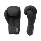 DragonDo Siyah Yakuza Kick Boks Eldiveni Suni Deri Muay Thai Boxing Gloves Özellikli - 12 oz