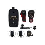 Dragondo Supreme Hakiki Deri Boks Eldiveni, Kick Boks Muay Thai, 14 OZ, Siyah, 3'lü Set ve Taşıma Çantası