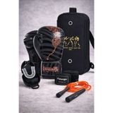 Dragondo Tiger Boks Kick Boks Muay Thai Eldiveni + Fistanger Çanta Bandaj Dişlik 5’li Set