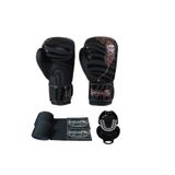 Dragondo TIGER Kick Boks – Boks – Muay Thai Eldiveni Bandaj ve Dişlik 3’lü Set Giftoom Gloves set