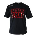 Dragondo Tx8523 Muaythai Tişört Parlak Kırmızı Baskılı Muay Thai Tişörtü
