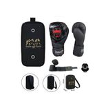 Dragondo Yakuza Kick Boks Eldiveni, Muay Thai Eldiveni, 8 oz, Siyah, 3'lü Set ve Taşıma Çantalı