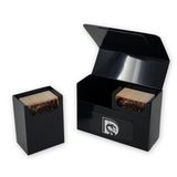 DRAGONSCALE Manyetik Kapaklı Çift Katlı Kutu | 200+ Standart Boyutlu Ticaret Kartı Kapasitesi | Çift Katlı Kutu Plastik Saklama Düzenleyici | Turnuva Oyunu için 2 Güverteye kadar tutar, Siyah