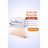 DRAGONTATTOO Abeslang Tahta Spatula-Vazelin,Ağda Spatulası-Tahta Çubuk 200 Adet