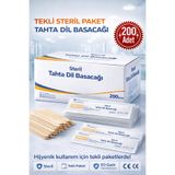 DRAGONTATTOO Steril Vazelin Çubuğu 200 adet Tek Kullanımlık Abeslang Tahta Spatula
