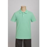 Dragora Erkek Çocuk Penye Polo Yaka Su Yeşili Okul T-shirt