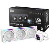 Dragos AquaForge 360 Intel-AMD 360MM LCD Ekranlı ARGB Beyaz Sıvı Soğutucu