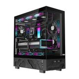 Dragos Basalt Pro V2 Isı Göstergeli, 6X Argb Fanlı Usb 3.0 Type-C 600W 80+ Plus Atx Oyuncu Bilgisayar Kasası Siyah