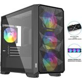 Dragos Diamond 4x Argb Fan USB 3.0 Tempered Glass Matx Oyuncu Bilgisayar Kasası