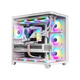 Dragos Ocean Curved Pro 750W 80+ Temperli Cam Atx Mid Tower Oyuncu Bilgisayar Kasası Beyaz