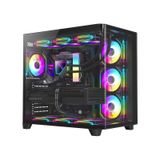 Dragos Ocean Curved Pro 750W 80+ Temperli Cam Atx Mid Tower Oyuncu Bilgisayar Kasası Siyah