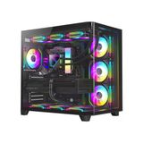 Dragos Ocean Curved Pro V2 7x Argb Fan USB 3.0 Typec 750W 80+ Atx Oyuncu Bilgisayar Kasası Siyah