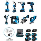 Dragro 4 Akülü 8 Li Set Kırıcı +Taşlama+ Somun Sıkma +Vidalama +Sunta Kesme +Dekupaj +Makas+Testere