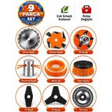 Dragro 9 Adet Benzinli Tırpan Başlıkları 26 mm 9 Diş Için Uygundur