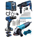 Dragro Alman 4Lu Eko Usta Set Invertor Kaynak Kirici Delici Sarjli Matkap Spiral