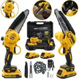Dragro Alman 88 V 10 Ah Akülü Dal Kesme Budama Testere Makinesi Çift Akülü Çantali 20 cm Pala Pmp 8810