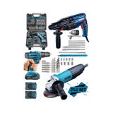 Dragro Alman DRG-3000 Pro 3000W Taşlama + 4200W Kırıcı Delici Hilti + 58V Şarjlı Matkap M 3'lü Set