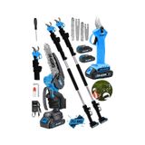 Dragro Alman DRG-598 Vf 20 Ah 2 Li Set 2 Akülü Çift Teleskop Şarjlı Ağaç Dal Kesme Budama Makası Testere M