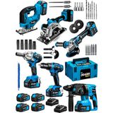 Dragro Alman Drg-6LST Kömürsüz 6 x 4 6'li Set Kırıcı Delici + Somun Sıkma + Taşlama Makinesi + Matkap + Dekupaj Sunta Kesme