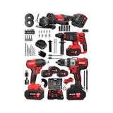 Dragro Alman DRG-999VF 20 AH 4'lü Set Akülü Şarjlı Vidalama + Somun Sökme + Taşlama + Kırıcı Delici Set K