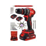 Dragro Alman Pro K 799 VF 30 AH Darbeli Çelik Mandren Kömürsüz Motor Çift Akülü Şarjlı Vidalama Matkap