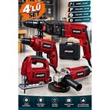 Dragro Çelik Şanzıman Elektrikli 4'lü Set Matkap, Taşlama, Kırıcı/delici Hilti / Dekupaj