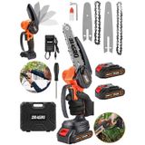 Dragro Drg-128 128Vf 10Ah Kırmızı Akülü Dal Budama Testeresi 15 CM Yedek Zincir