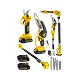 Dragro DRG-128mt Sarı Kömürsüz 21 V 3 Ah 2 Metre Teleskopik Uzatma Akülü Bağ Dal Budama Kesme Makası Makinesi