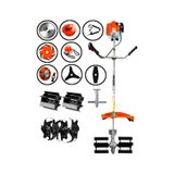 Dragro DRG-9PR T PRofesyonel 9 Parça 2 Zamanlı Yan Tipi Benzinli Motorlu Tırpan Ot Çim Biçme Kesme Makinesi Çift Çapa