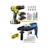 Dragro DRG-krc4258 Sarı Eko 2 Li Set 4200 W Kırıcı Delici Hilti 58 V Setli Şarjlı Matkap