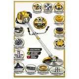 Dragro German Drg-13 + Yan Tipi Benzinli Ot Çalı Çim Biçme Tırpanı + Full Set Hediyeli + Çift Çapa S