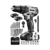 Dragro GTX-58 58V Gri Grey 5Ah Darbeli Çift Akülü Vidalama Makinesi