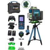 Dragro Lazer Metre + 16 Köşe Yeşil Lazer Hizalama Terazi 360° M Mıknatıslı Çantalı Otomatik Hizalama Metre